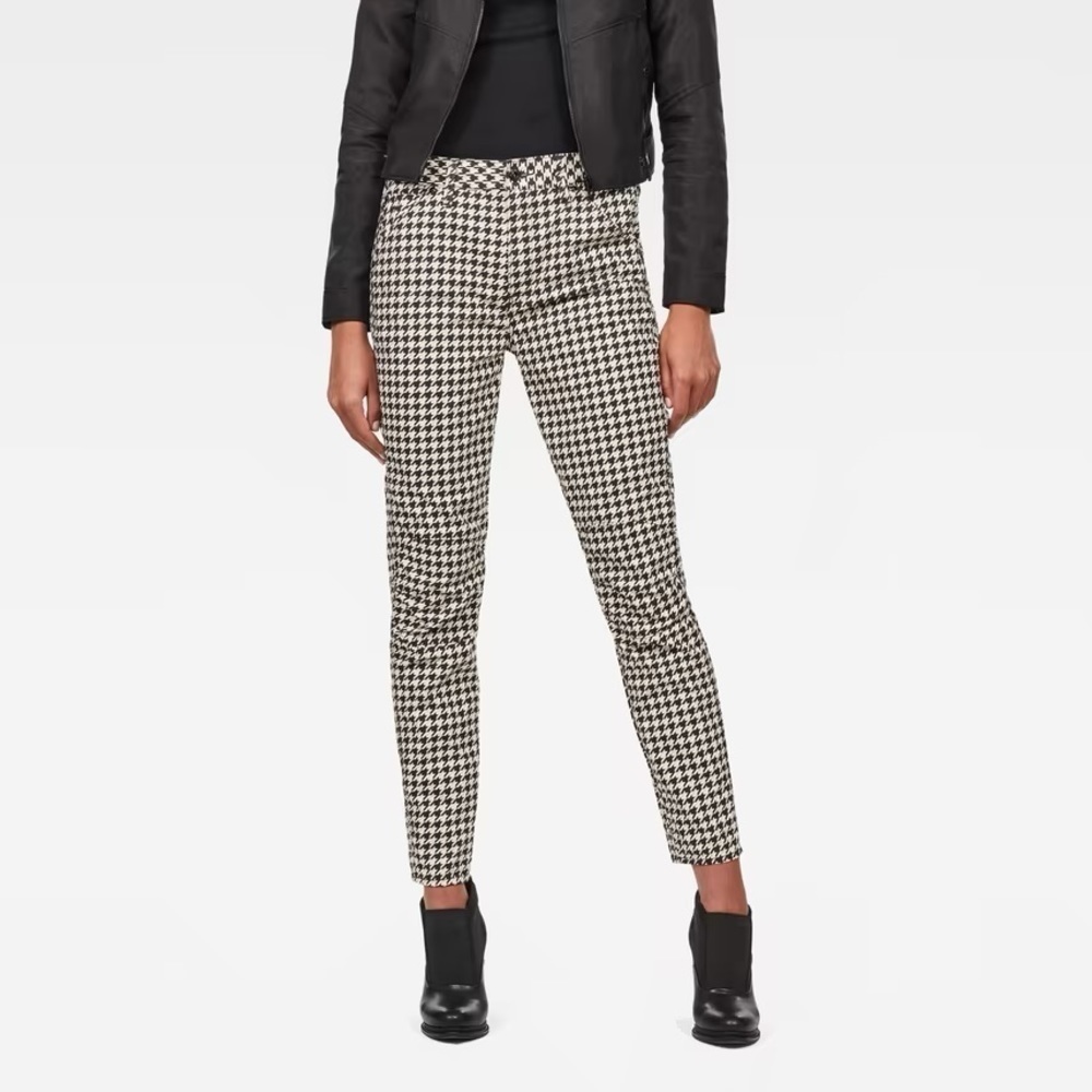 🆕 G-Star Raw Elwood 5622 3D Mid waist Boyfriend in Lucas Canvas Houndstooth